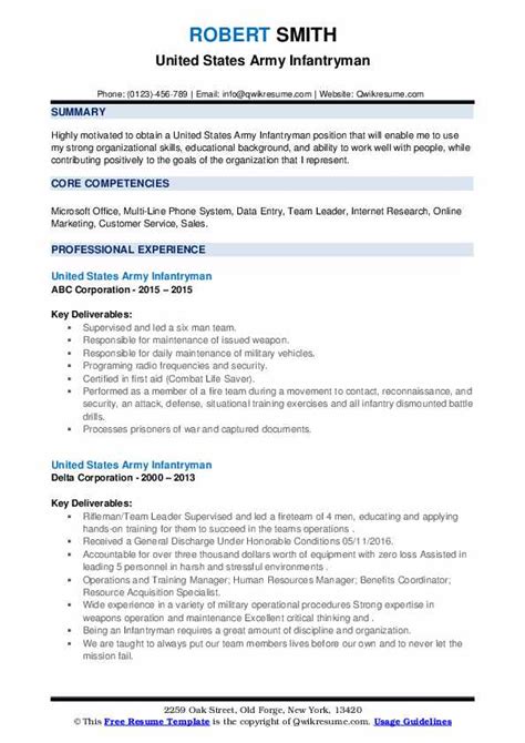 10 Airborne Infantryman Resume Samples Amp Templates For 2025 10 Airborne Infantryman Resume Samples Amp Templates For 2025