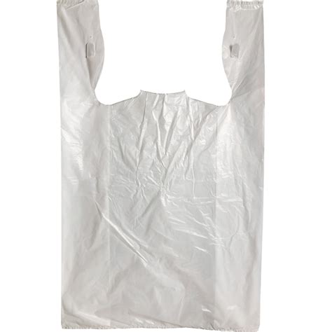 15 X 7 X 26 White T Shirt Bags 0 65 Mil