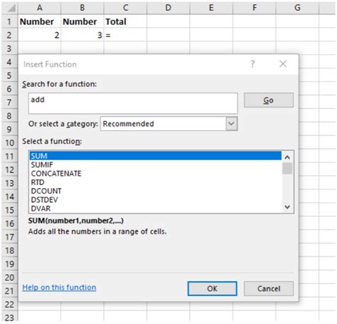 18 1 Insert Function Or Introduction To Formulas In Excel Workforce Libretexts