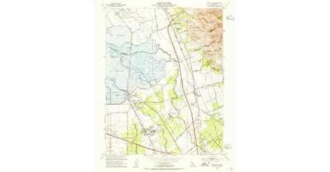 1953 Map Of Milpitas Ca High Res Pastmaps