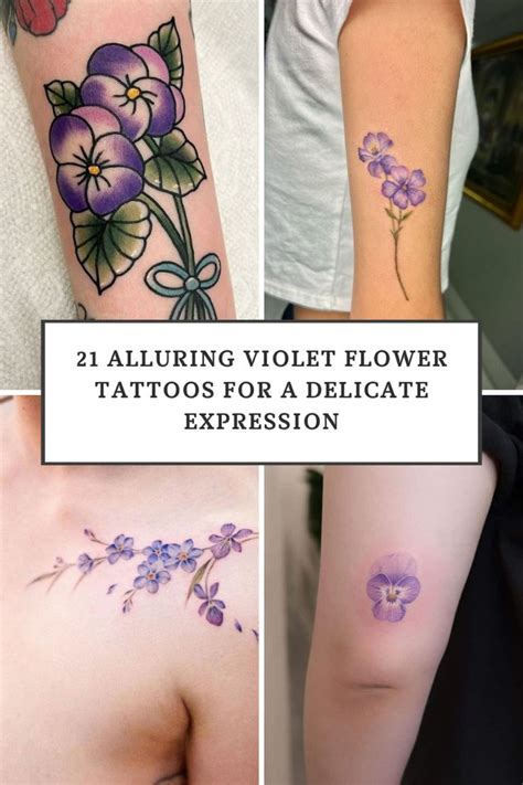21 Alluring Violet Flower Tattoos For A Delicate Expression