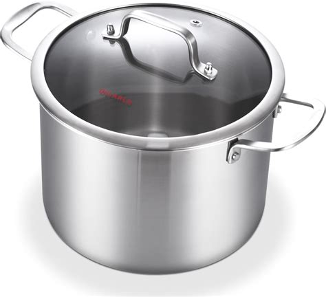 24 Qt Stainless Steel 18 10 Induction Stock Pot Free Gift 2 Spoons R B Import