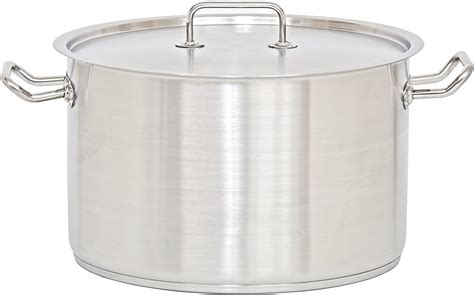24 Qt Stock Pot Stainless Steel Heavy Duty Pot With Lid