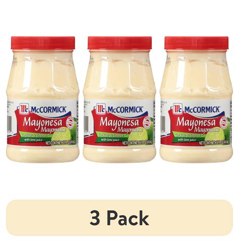 3 Pack Mccormick Mayonesa Mayonnaise With Lime Juice 14 Fl Oz Jar 3 Pack Mccormick Mayonesa Mayonnaise With Lime Juice 14 Fl Oz Jar