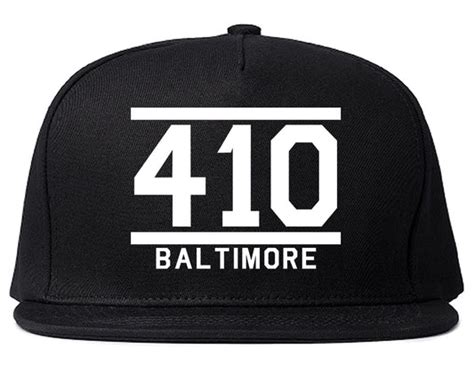 410 Area Code Baltimore Maryland Mens Snapback Hat Urban Gear