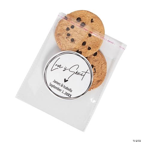 5 Amp Quot X 5 Amp Quot Personalized Bulk 144 Pc Love Is Sweet Clear Plastic Cookie