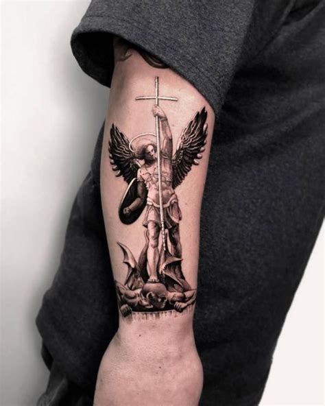 80 Powerful Angel Michael Tattoo Designs With Meaning Art And Design