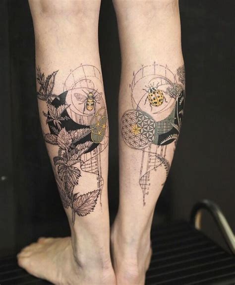 97 Awesome Lower Leg Tattoos We Found On The Internet Bored Panda