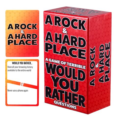 A Rock A Hard Place Would You Rather Card Game For Adults Party Card Games For Adults And Family Party Games For Game Night Walmart Com A Rock A Hard Place Would You Rather Card Game For Adults Party Card Games For Adults And Family Party Games For Game Night Walmart Com