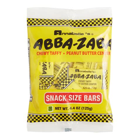 Abba Zaba Peanut Butter Taffy Bars Bag Set Of 4 World Market