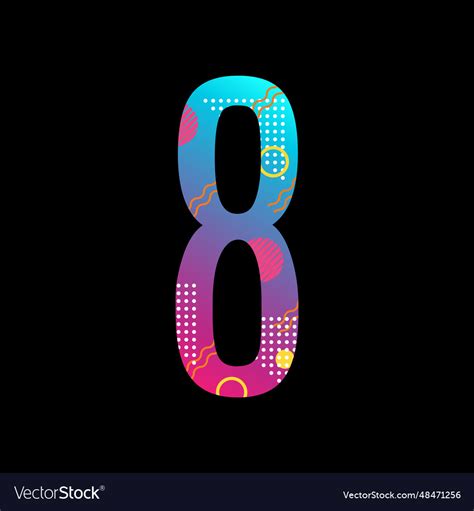 Abstract Colorful Number 8 Vector Illustration Stock Vector Image Amp Art