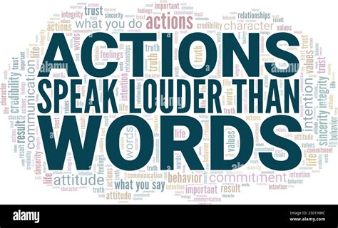 Actions Speak Louder Than Words Word Cloud Conceptual Design Isolated Actions Speak Louder Than Words Word Cloud Conceptual Design Isolated
