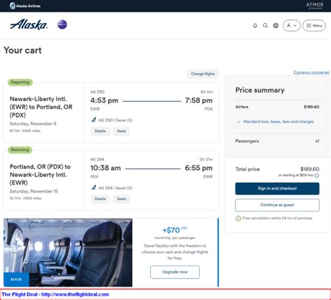 Alaska Air 254 New York Portland Oregon And Vice Versa