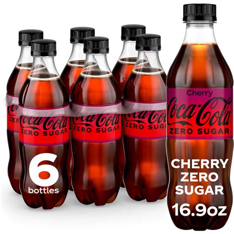Amazon Com Coca Cola Zero Sugar Cherry Diet Soda Soft Drink 16 9 Fl Oz 6 Pack Grocery Gourmet Food