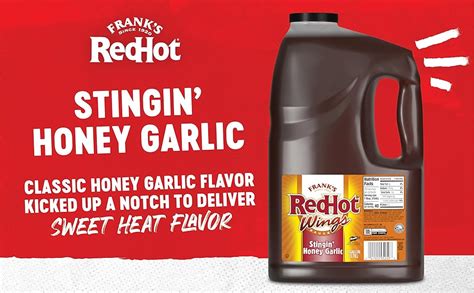 Amazon Com Frank Amp 39 S Redhot Stingin Amp 39 Honey Garlic Sauce 1 Gal One