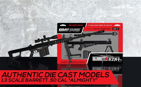 Amazon Com Goatguns Miniature 50 Cal Barrett 82A1 Model Black 1 3 Amazon Com Goatguns Miniature 50 Cal Barrett 82A1 Model Black 1 3