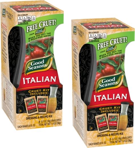 Amazon Com Good Seasons Salad Dressing Amp Recipe Kit Cruet With 2