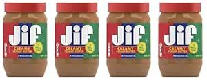 Amazon Com Jifs Creamy Peanut Butter 48 Oz Pack Of 4 Grocery