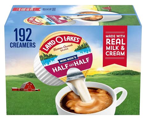 Amazon Com Land O Lakes Mini Moo S Half Half Creamer Singles Shelf Stable 24 Count Pack Of 6 Grocery Gourmet Food