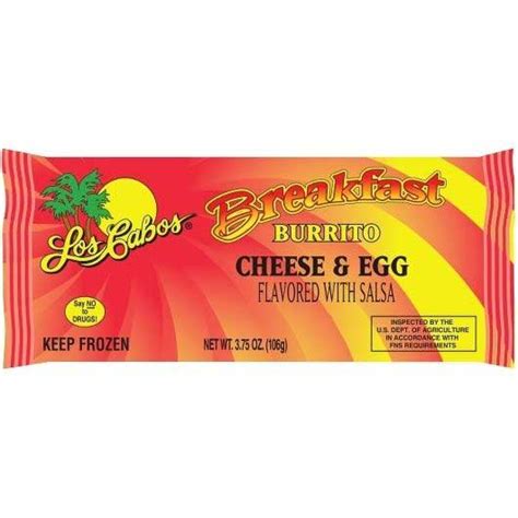 Amazon Com Los Cabos Egg And Cheese Breakfast Burrito 3 4 Ounce 120 Per Case Grocery Gourmet Food