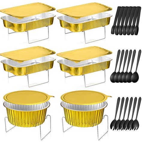 Amazon Com Maxcheck 30 Pcs 6 Sets Disposable Chafing Dishes Buffet Amazon Com Maxcheck 30 Pcs 6 Sets Disposable Chafing Dishes Buffet