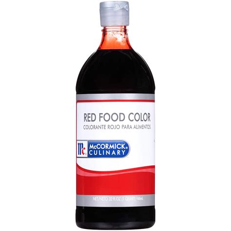 Amazon Com Mccormick Culinary Red Food Coloring 32 Fl Oz One 32 Fluid Ounce Bottle Of Red Food Dye With Rich Red Color Perfect For Red Velvet Cakes Frosting Icing Cookies