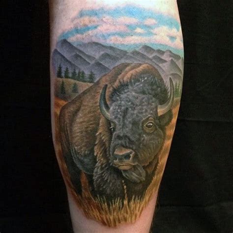 American Bison Tattoo Printable Calendars At A Glance