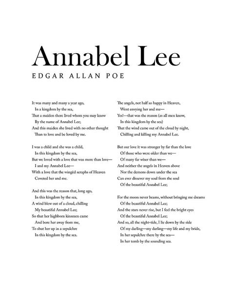 Annabel Lee Edgar Allan Poe