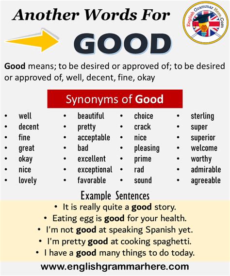 Another Word For Good What Is Another Synonym Word For Good English Grammar Here Another Word For Good What Is Another Synonym Word For Good English Grammar Here