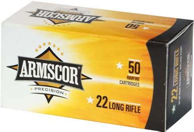 Armscor 22 Long Rifle Precision Standard Velocity Standard Velocity Armscor 22 Long Rifle Precision Standard Velocity Standard Velocity