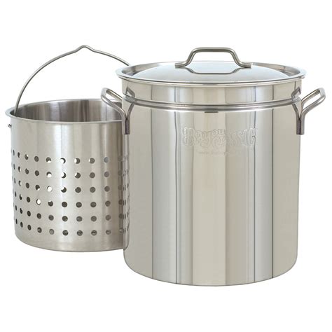 Bayou Classic 24 Qt Stainless Stockpot With Basket 1124 Parts Town
