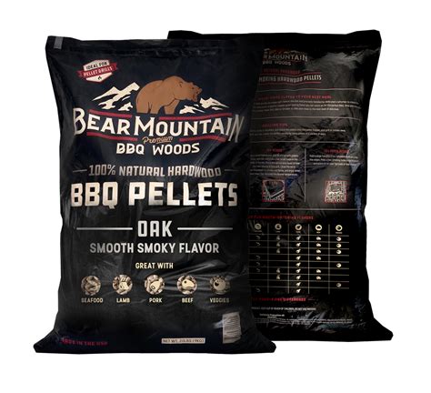 Bear Mountain Oak Bbq Wood Pellets Premium Natural Wood Fire Flavor Bear Mountain Bbq
