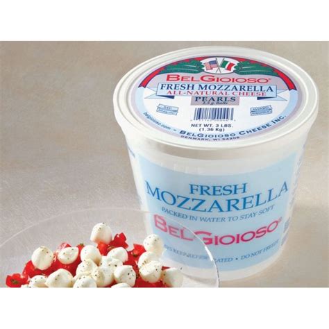 Belgioioso Whole Milk Dry Mozzarella Pearl Ball In Water 2 5 Grams