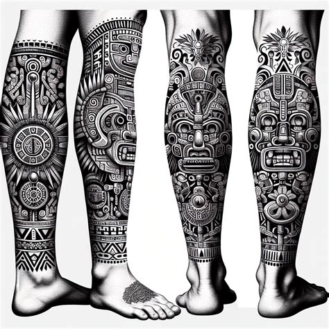 Best Aztec Leg Sleeve Tattoo Ideas Vondy