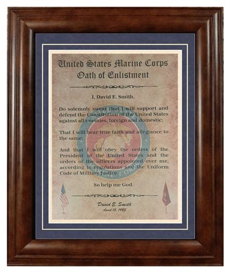 Best U S Marine Corps Oath Of Enlistment Certificate Personalized Best U S Marine Corps Oath Of Enlistment Certificate Personalized