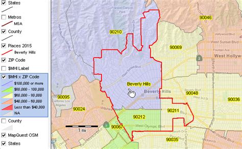 Beverly Hills California Zip Code United States
