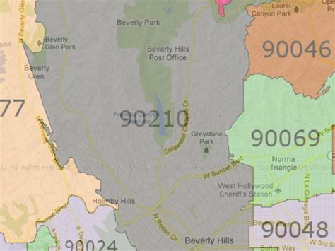Beverly Hills California Zip Codes Map And Full List
