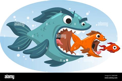 Big Fish Eat Little Fish Stock Vector Image Art Alamy Big Fish Eat Little Fish Stock Vector Image Art Alamy