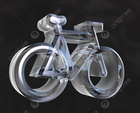 Bike Symbol In Transparent Glass 3D Fun Custom Cycle Photo Background