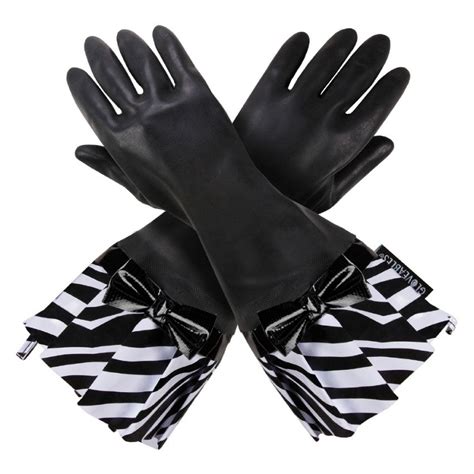 Black Glove With Zebra Print Cuff 1200Bg 50 Gloveables Com