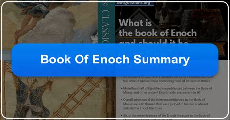 Book Of Enoch Summary Enoch Msv