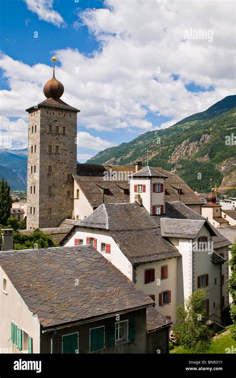 Brig Canton Valais Switzerland Stock Photo Alamy