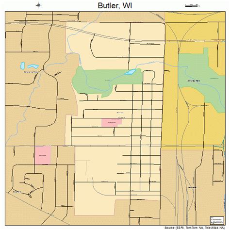 Butler Wisconsin Street Map 5511475