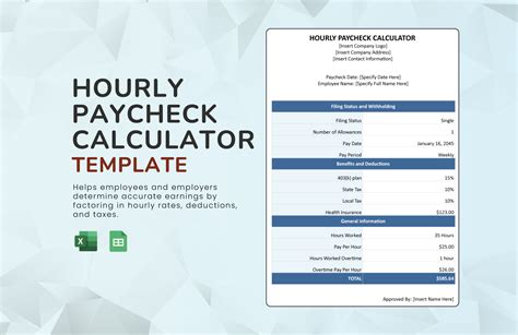 California Paycheck Calculator Hourly Salary Paycheck