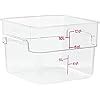 Cambro 12Sfscw135 12 Quart Square Food Storage Container Clear