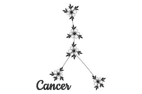Cancer Star Constellation Tattoo Cancer Constellation Temporary Tattoo