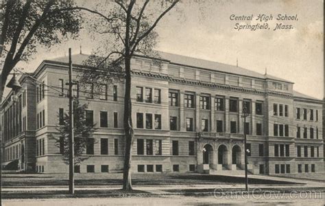 Central High School Springfield Ma Postcard
