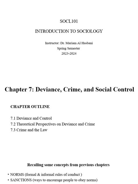 Chapter 7 Deviance Crime And Social Control Introduction To Sociology 1St Canadian Edition Chapter 7 Deviance Crime And Social Control Introduction To Sociology 1St Canadian Edition
