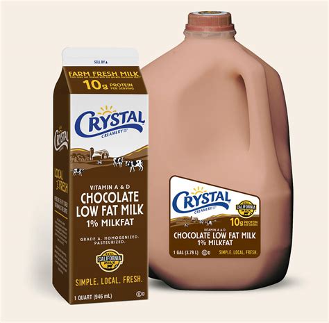 Chocolate Fat Free Milk Crystal Creamery