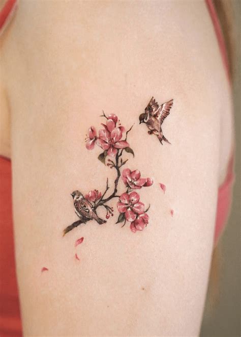 Christina Sparrow Cherry Blossom Tattoo History Part 3 Sakura Tattoos Symbolize Beauty Renewal And The Fleeting Nature Of Life Drawing Instagram